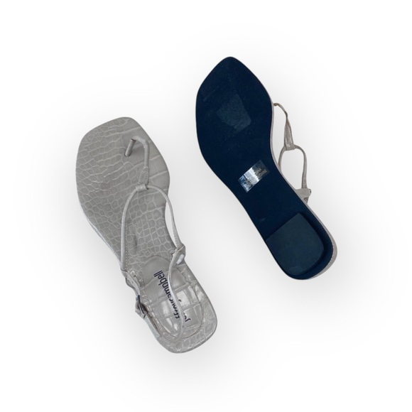 new Jeffrey Campbell ✌︎︎ Boca Minimalist Strappy Flat Sandal ✌︎︎ Grey Croc ✌︎︎ 6 - Picture 11 of 15